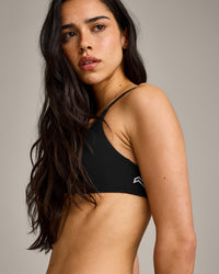 EasyLift™ Ultra Minimal Bralette with Grey Logo | Black