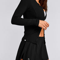 Mellow™ Rib Long Sleeve Cardigan | Black