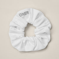 SoftMotion™ Scrunchie with Grey Logo | White