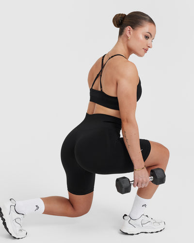 KNITTED Effortless Seamless Leggings Womens Workout Scrunch Butt