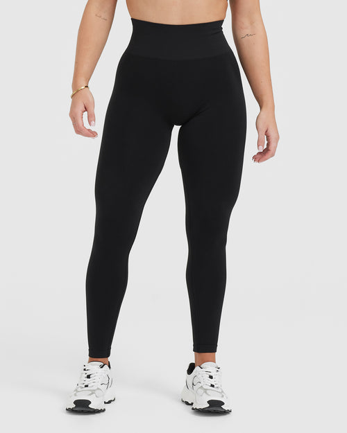 Shape Black Branded Gym Leggings