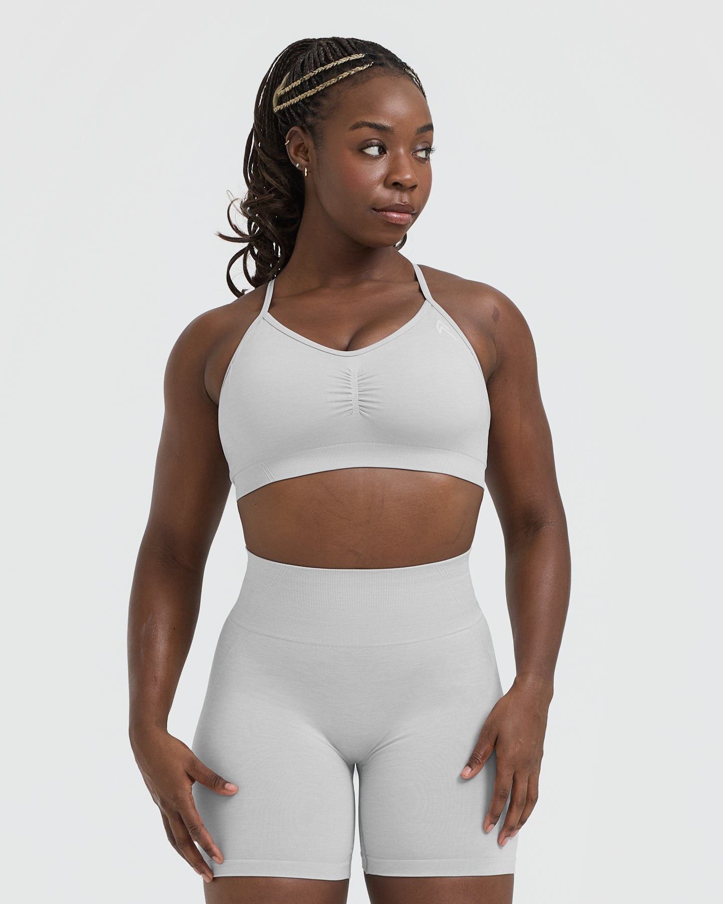 Grey Bralette with Straps in Organic Cotton - Proyog
