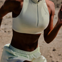 EasyLift™ Zip High Neck Sports Bra | Meadow Mist Green