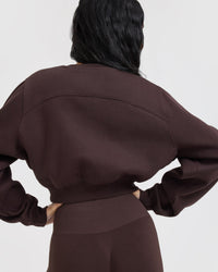 Foundations Crop Sweatshirt | Plum Brown