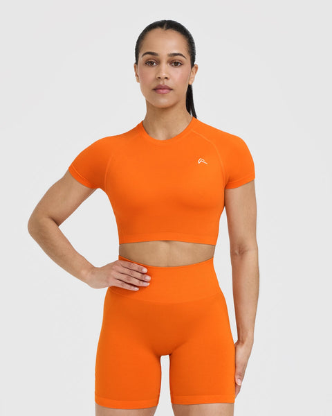 Hour To Shine Crop Top Orange