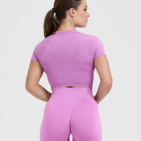 Go To Seamless Fitted Crop Top | Orchid Purple