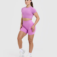 Go To Seamless Fitted Crop Top | Orchid Purple