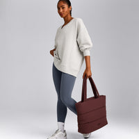 Cotton Vintage Lounge V Neck Sweatshirt | Light Grey Marl
