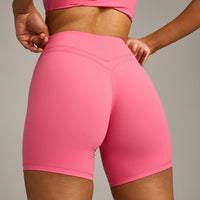 UnifiedMove Wrap Shorts 6" with Reflective Logo | Hot Girl Pink