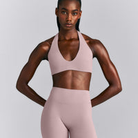 SoftMotion™ Minimal Halter Neck Bralette New Branding | Dusty Purple