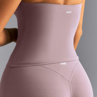 SoftMotion™ Strappy Halter Neck Tank Top with Built in Bra Shelf New Branding | Dusty Purple