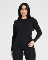 Mellow Soft Long Sleeve Top | Black