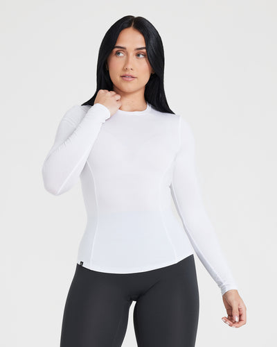 Mellow Soft Long Sleeve Top | White