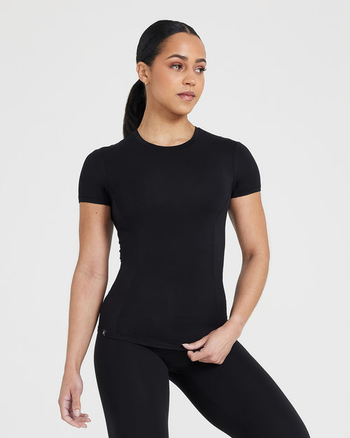 Oner Modal Mellow Soft Short Sleeve T-Shirt | Black