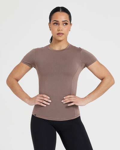 Mellow Soft Short Sleeve T-Shirt | Cool Brown