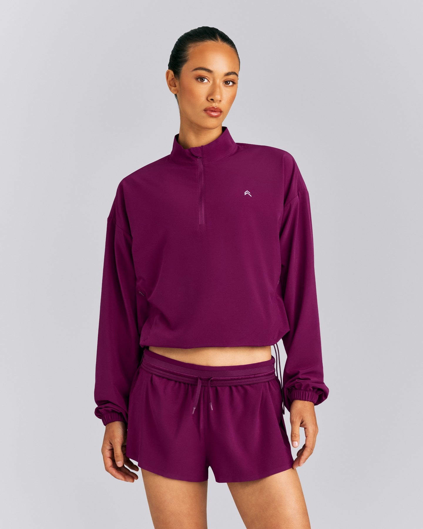 AirMove™ 1/2 Zip Jacket with Bonding | Ripe Fig