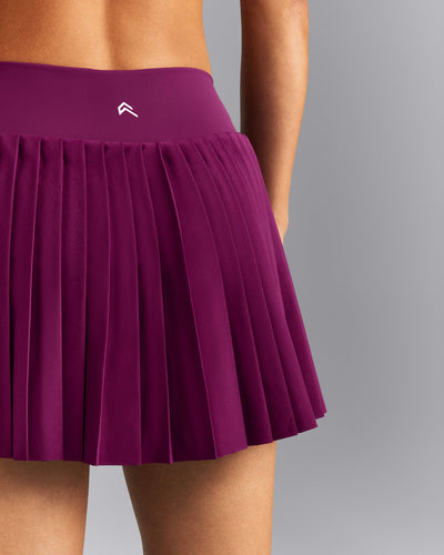 AirMove™ Pleated Skort with Pockets | Ripe Fig