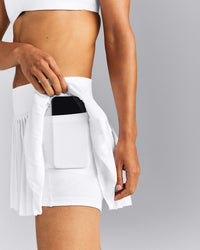 AirMove™ Pleated Skort with Pockets | White