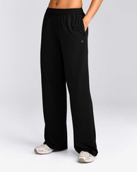 AirMove™ Straight Leg Pants with Reflective Logo | Black