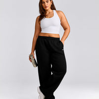 Cotton Fitted Mid Vest with Grey Logo | White