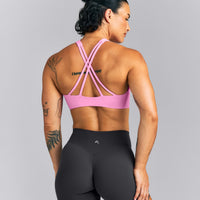 EasyLift™ High Neck Sports Bra | Power Pink