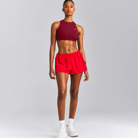 EasyLift™ High Neck Sports Bra New Branding | Ruby Red