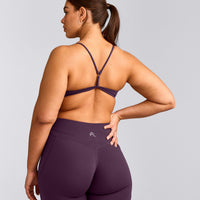 EasyLift™ Ultra Minimal Bralette with Grey Logo | Blackberry Purple