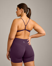 EasyLift™ Ultra Minimal Bralette with Grey Logo | Blackberry Purple