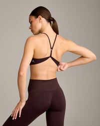 EasyLift™ Ultra Minimal Bralette with Grey Logo | Plum Brown