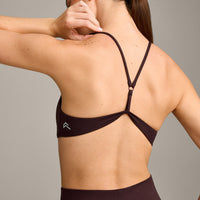 EasyLift™ Ultra Minimal Bralette with Grey Logo | Plum Brown