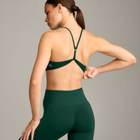 EasyLift™ Ultra Minimal Bralette with Grey Logo | Racing Green