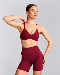 EasyLift™ Ultra Minimal Bralette with Grey Logo | Ruby Red