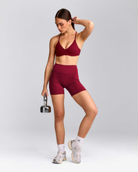 EasyLift™ Ultra Minimal Bralette with Grey Logo | Ruby Red