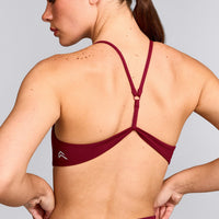 EasyLift™ Ultra Minimal Bralette with Grey Logo | Ruby Red