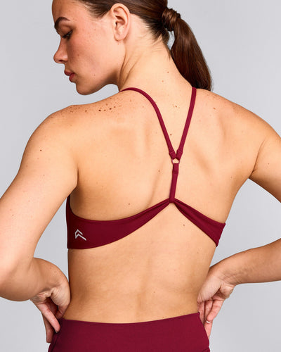 EasyLift™ Ultra Minimal Bralette with Grey Logo | Ruby Red