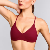 EasyLift™ Ultra Minimal Bralette with Grey Logo | Ruby Red