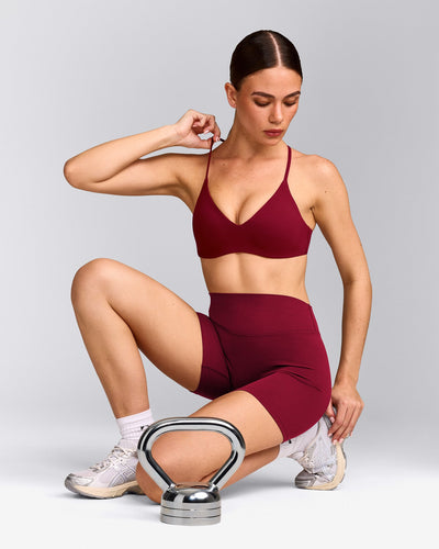EasyLift™ Ultra Minimal Bralette with Grey Logo | Ruby Red