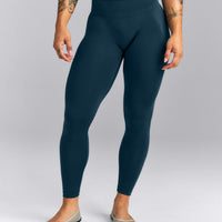 EffortlessLift™ Seamless Mid Rise Leggings | Oil Blue
