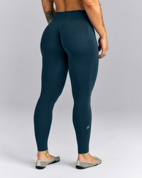 EffortlessLift™ Seamless Mid Rise Leggings | Oil Blue