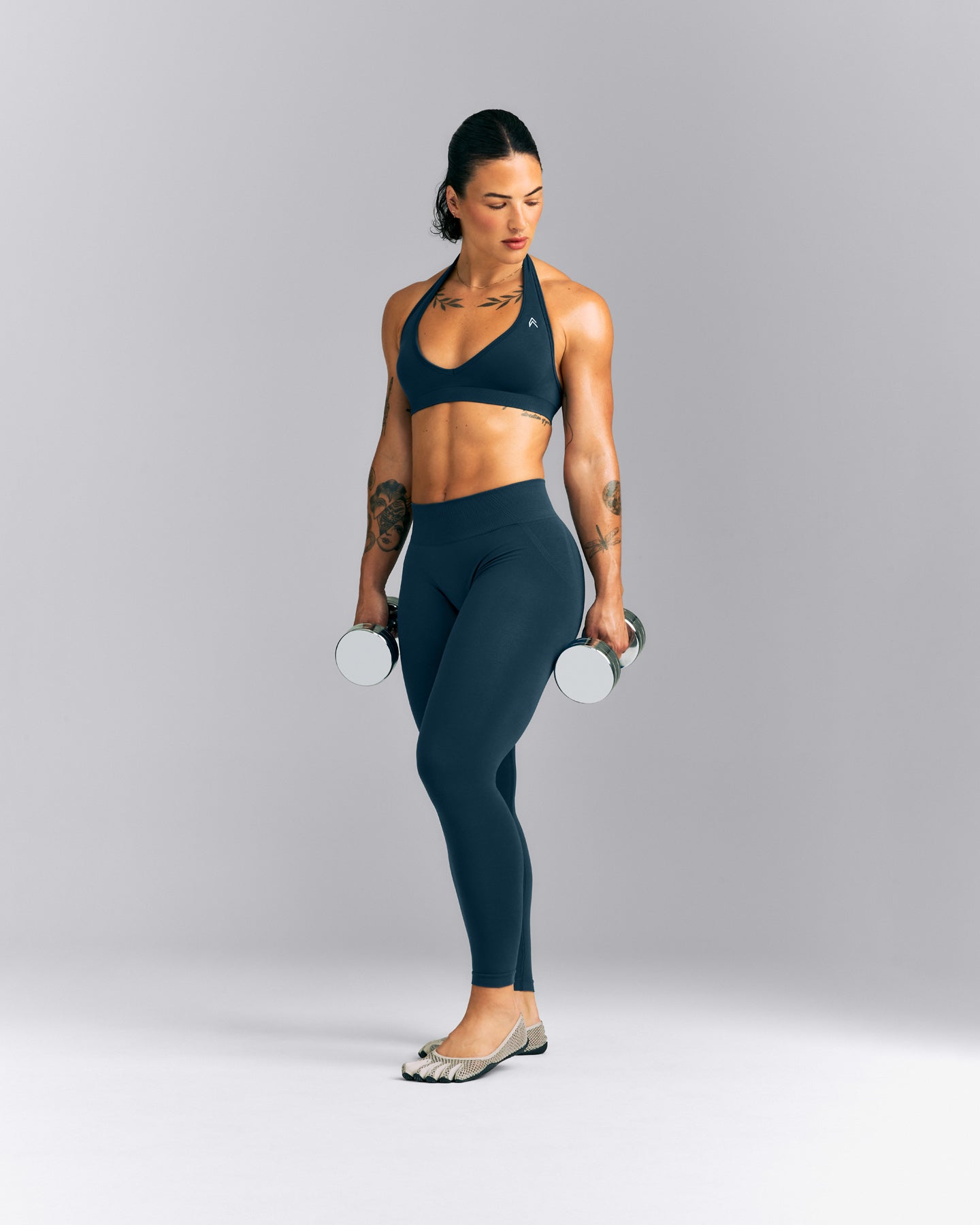 EffortlessLift™ Seamless Mid Rise Leggings | Oil Blue
