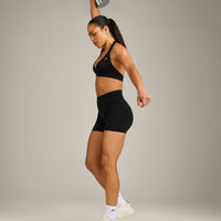 EffortlessLift™ Seamless Halter Neck Sports Bra New Branding | Black