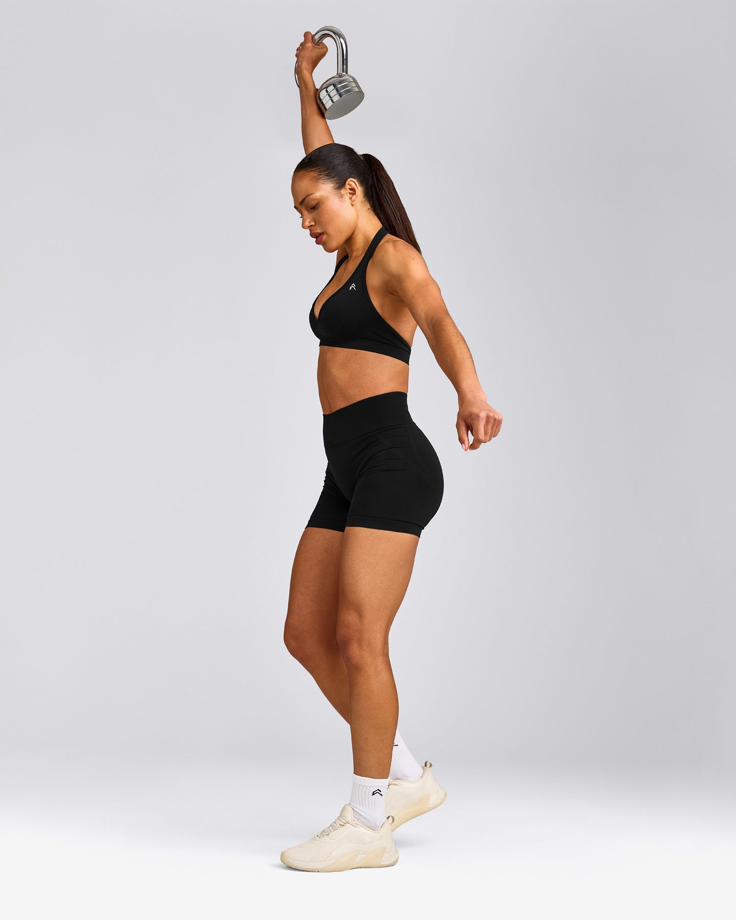 EffortlessLift™ Seamless Halter Neck Sports Bra New Branding | Black