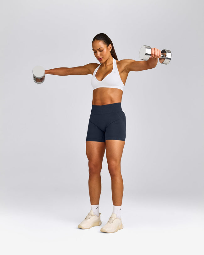 EffortlessLift™ Seamless Halter Neck Sports Bra New Branding | White