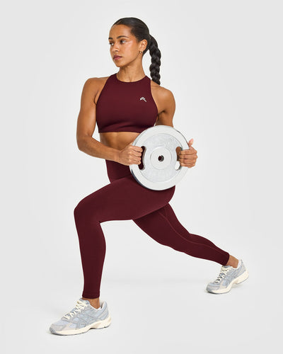 HIGH WAISTED SPORTS LEGGINGS - WOMEN - ROSEWOOD | Oner Active CA