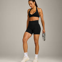EffortlessLift™ Seamless High Rise Shorts New Branding | Black