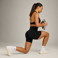 EffortlessLift™ Seamless High Rise Shorts New Branding | Black