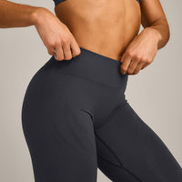 EnhanceLift™ Seamless Leggings with Grey Logo | Coal