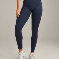EnhanceLift™ Seamless Leggings with Grey Logo | True Blue