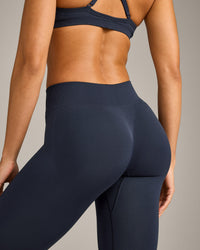 EnhanceLift™ Seamless Leggings with Grey Logo | True Blue