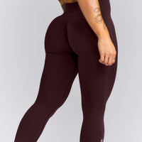 EnhanceLift™ Seamless Mid Rise Leggings New Branding | Plum Brown